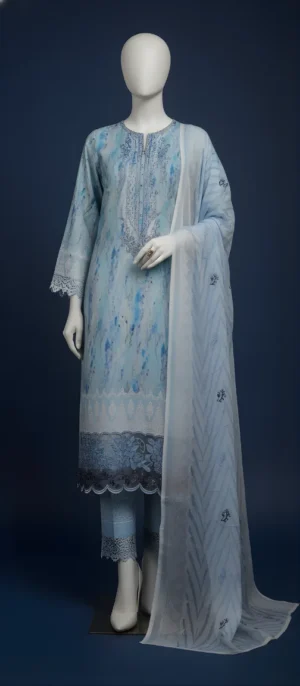 3-Piece Embroidered Lawn KG-3606