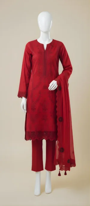 3-Piece Embroidered Lawn FR-3206