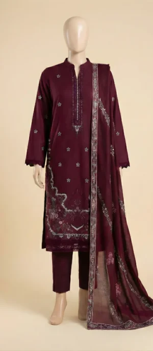 3-Piece Embroidered Bana Dora Lawn FR-3209